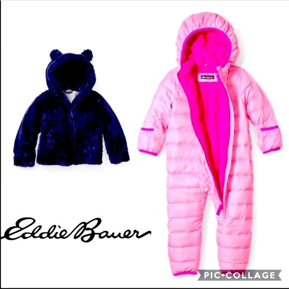 Eddie Bauer Other - $140 Eddie Bauer Sherpa Snowsuit Fleece 3-6M girl